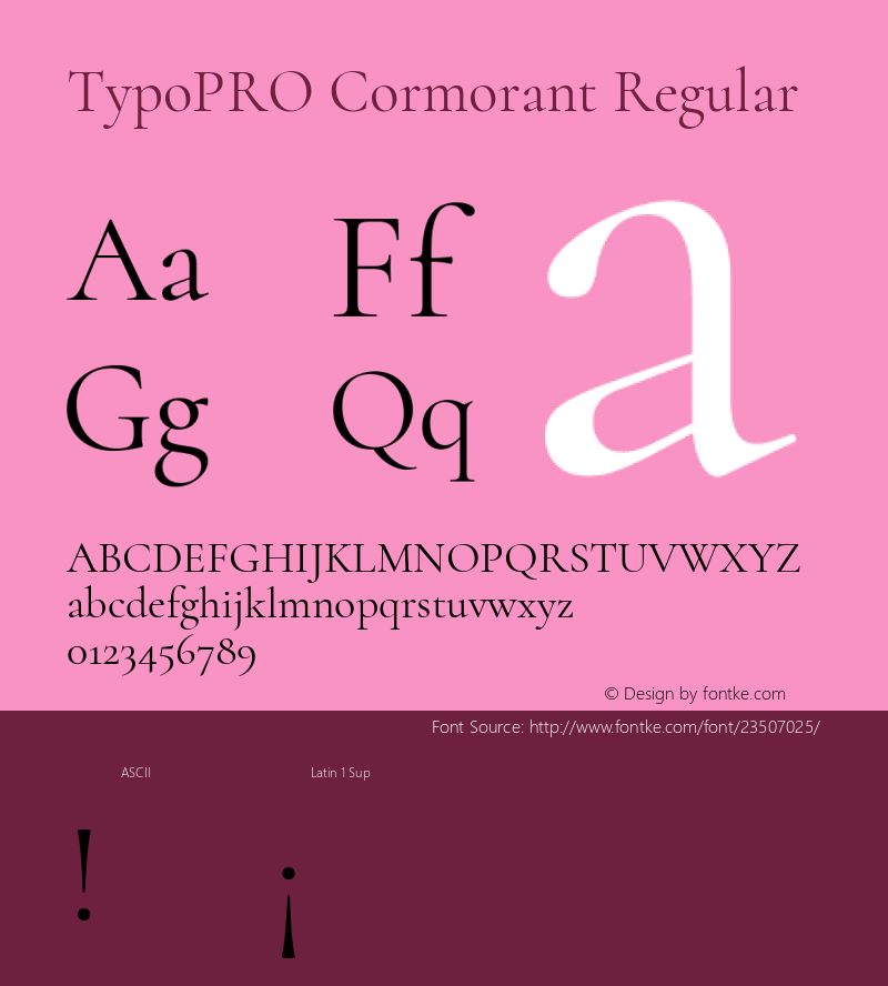 TypoPRO Cormorant Regular Version 3.003图片样张