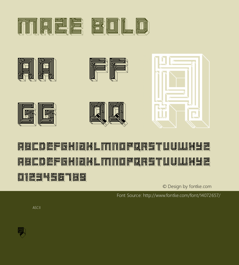 Maze Bold Version 1.0图片样张