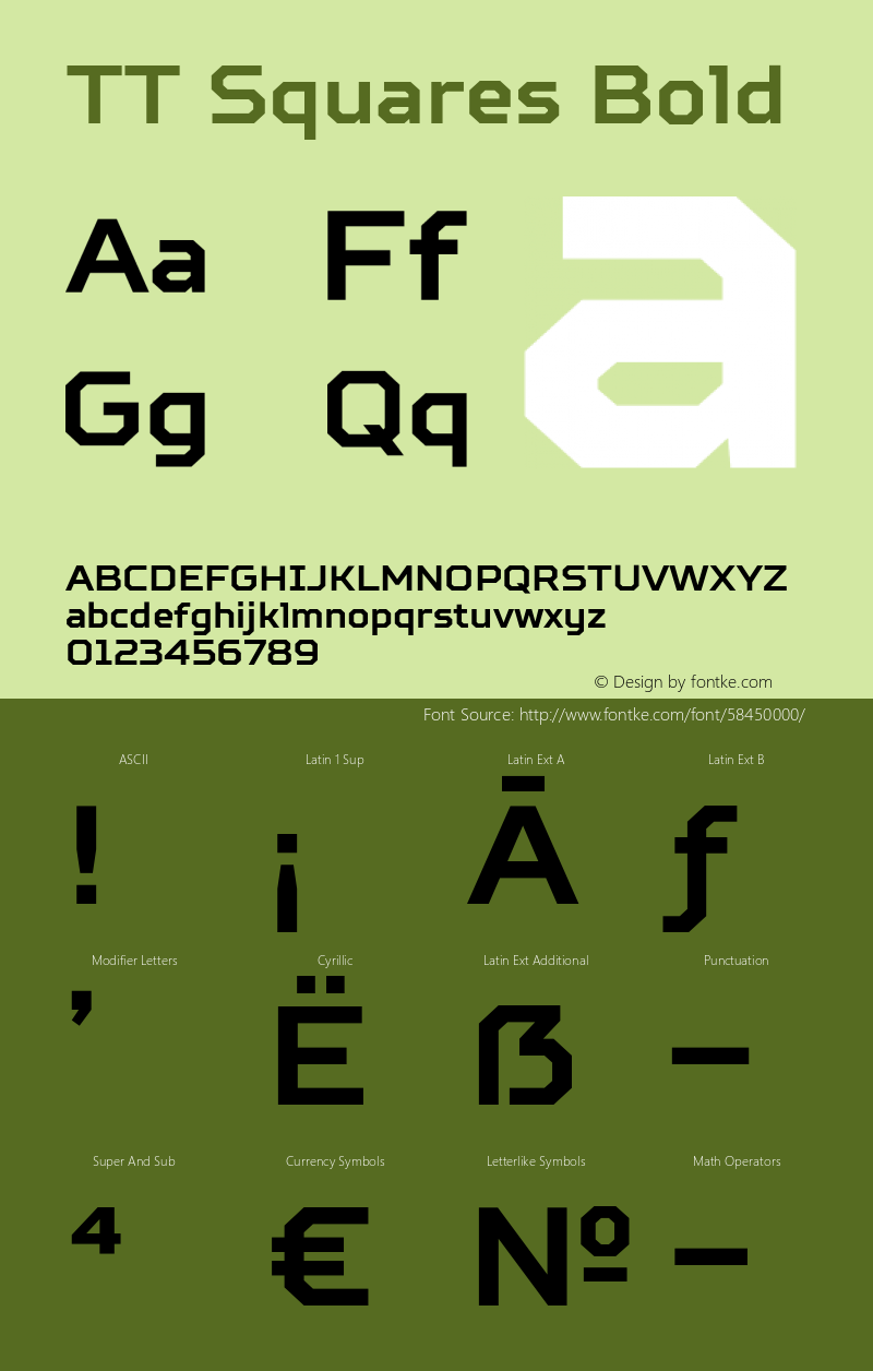 TT Squares Bold Version 001.000;com.myfonts.easy.type-type.ttsquares.bold.wfkit2.version.4cqU图片样张