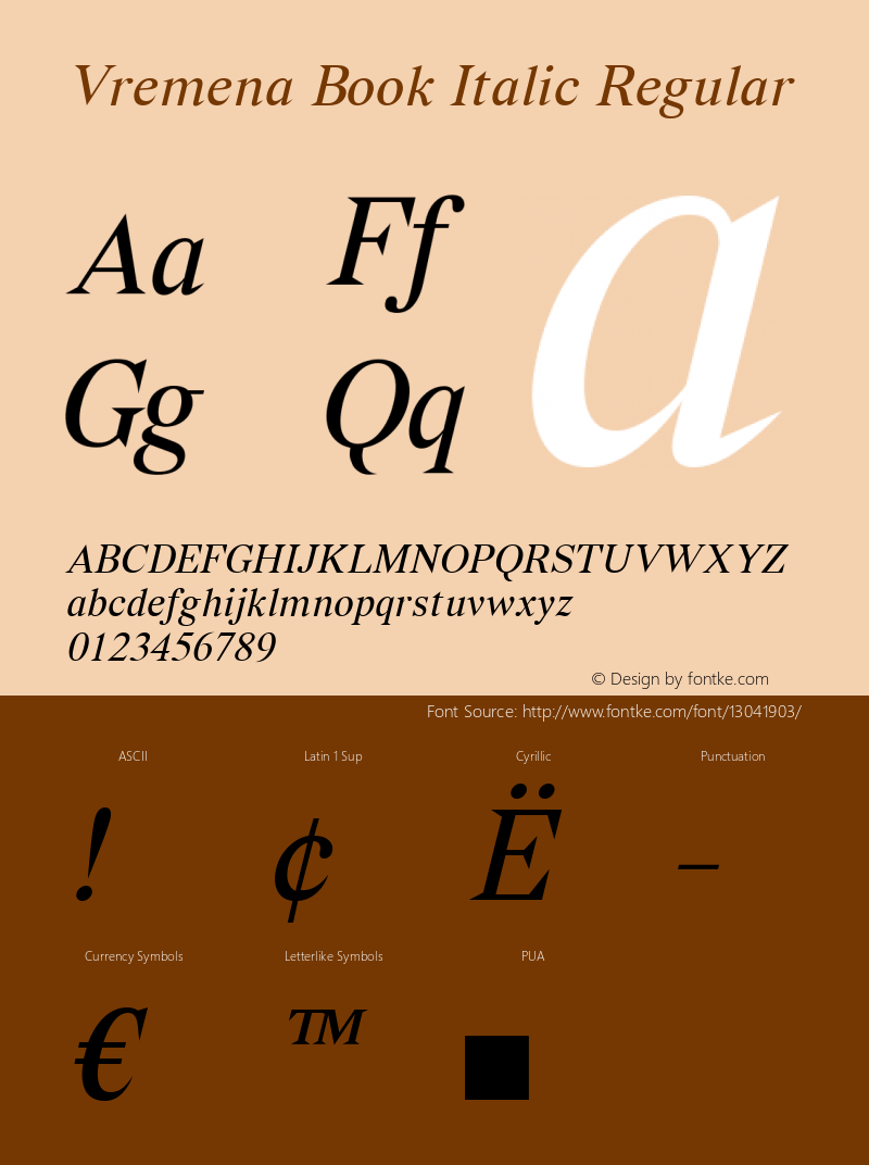 Vremena Book Italic Regular 001.000图片样张