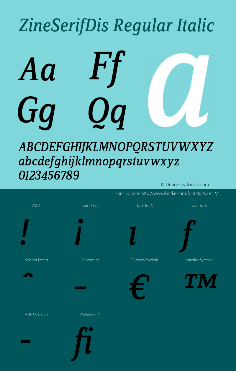 ZineSerifDis Regular Italic 004.301图片样张