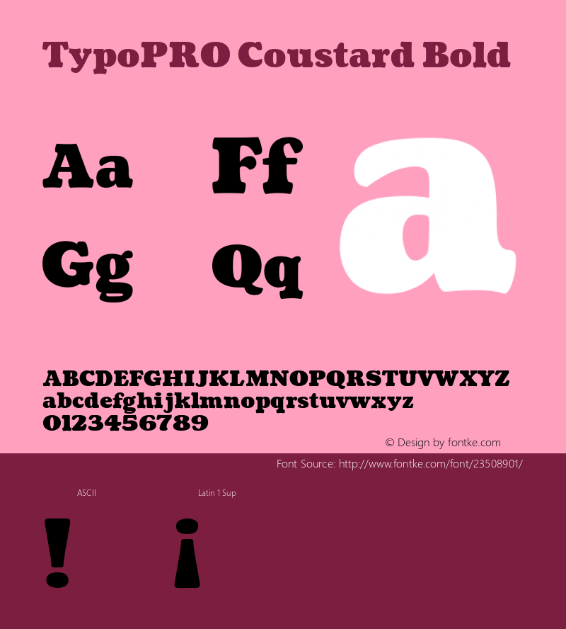 TypoPRO Coustard-Black Version 1.000;图片样张