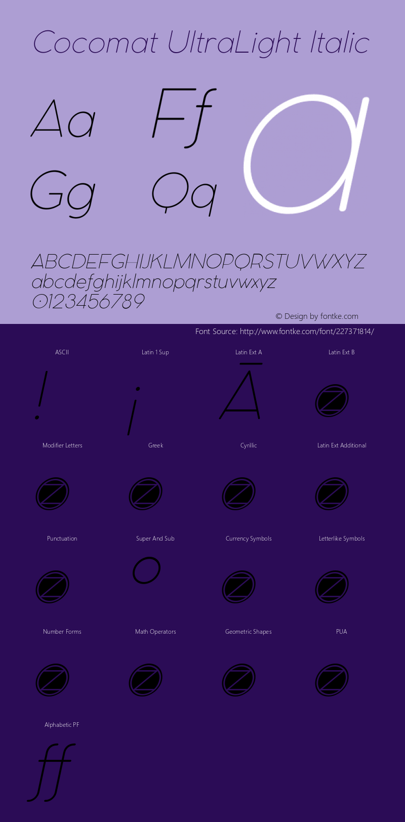 Cocomat UltraLight Italic Version 2.001图片样张