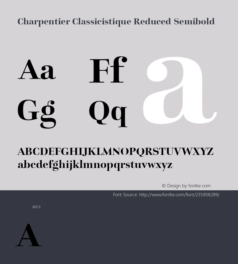 Charpentier Classicistique Reduced Semibold Version 1.009图片样张