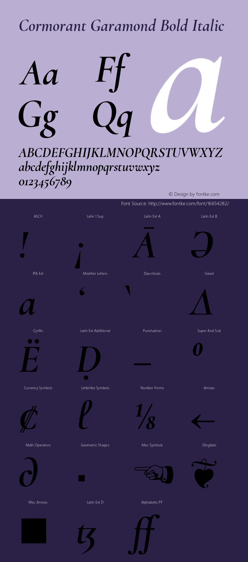 Cormorant Garamond Bold Italic Version 2.006图片样张