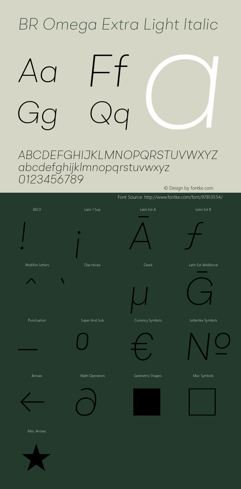 BR Omega Extra Light Italic 1.001图片样张