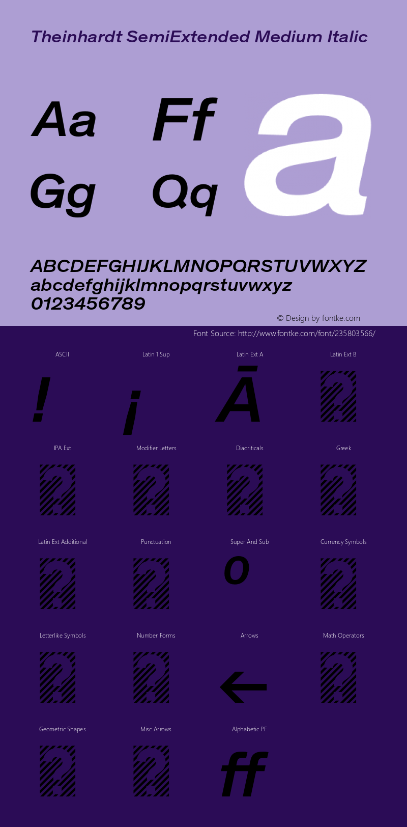 TheinhardtSemiExtended-MediumItalic Version 1.002; build 0003图片样张