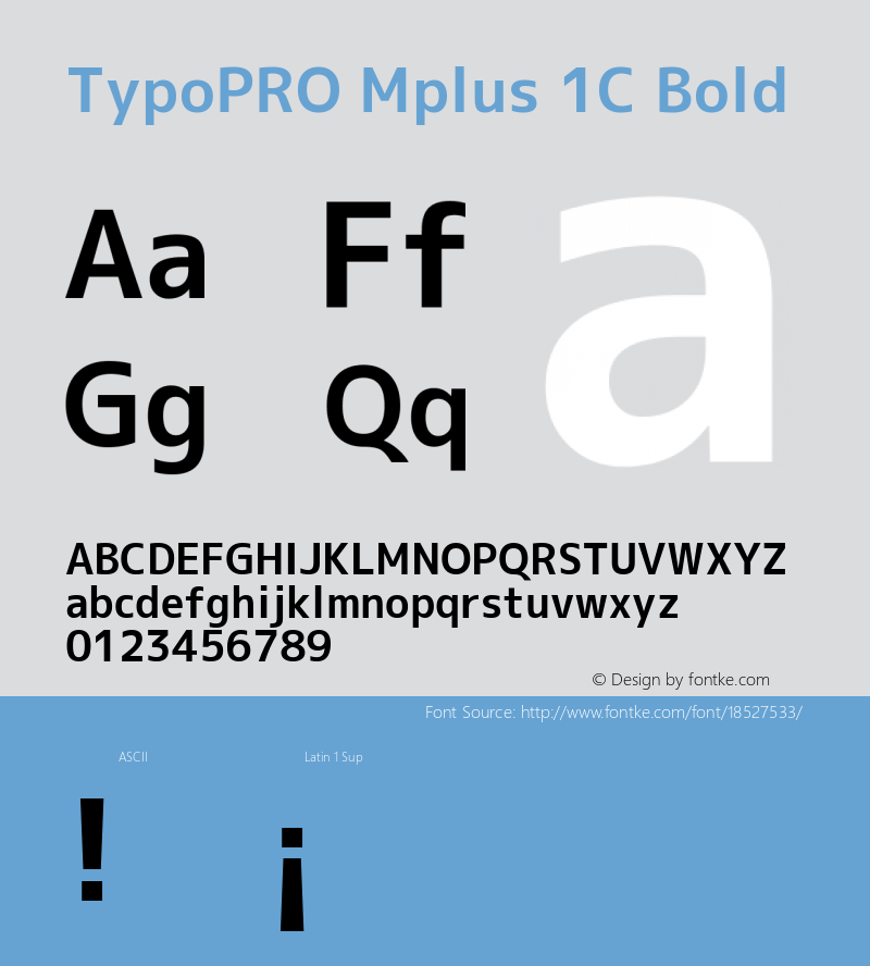 TypoPRO Mplus 1C Bold Version 1.062图片样张