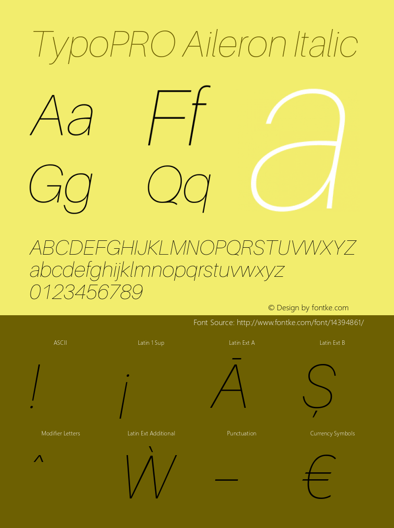 TypoPRO Aileron Italic Version 1.000;PS 001.000;hotconv 1.0.70;makeotf.lib2.5.58329图片样张