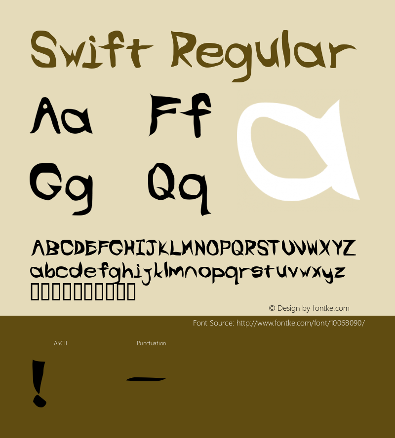 Swift Regular Macromedia Fontographer 4.1 11/19/00图片样张