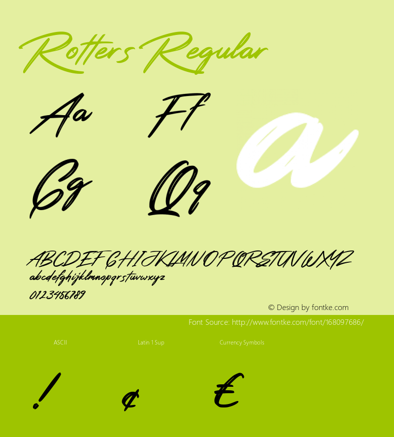 Rotters Version 1.002;Fontself Maker 3.2.0图片样张