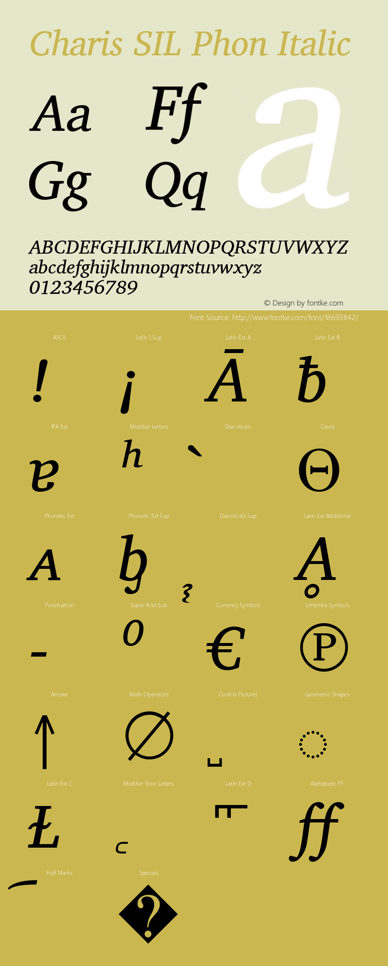 Charis SIL Phon Italic Version 5.000图片样张