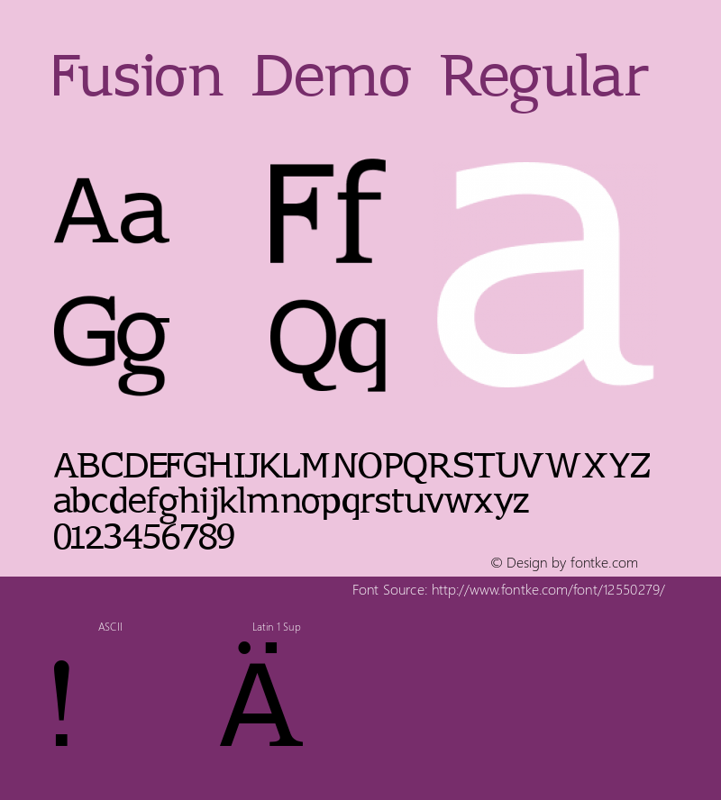 Fusion Demo Regular Version 1.0图片样张