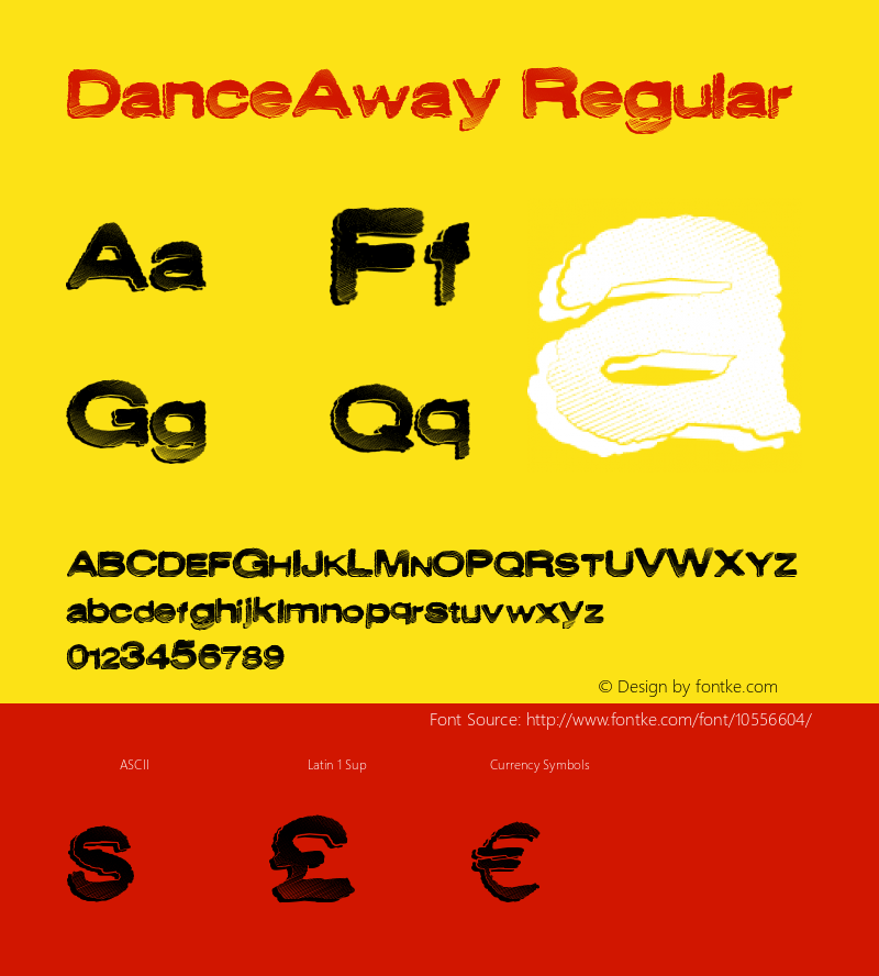 DanceAway Regular Version 1.00 May 19, 2014, initial release图片样张