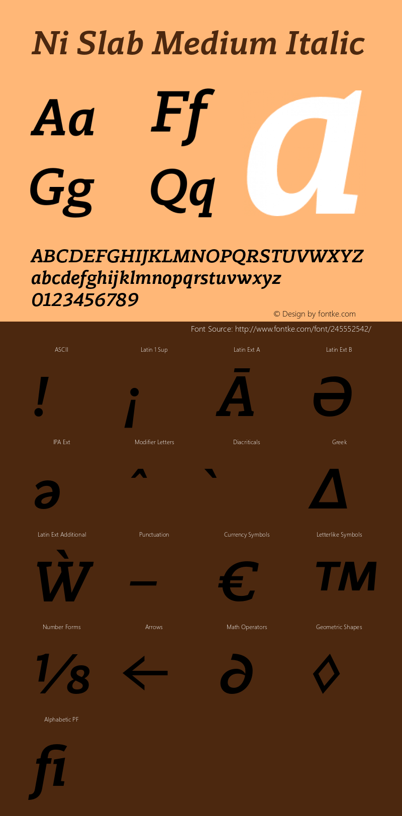 Ni Slab Medium Italic Version 1.000;PS 001.000;hotconv 1.0.88;makeotf.lib2.5.64775图片样张