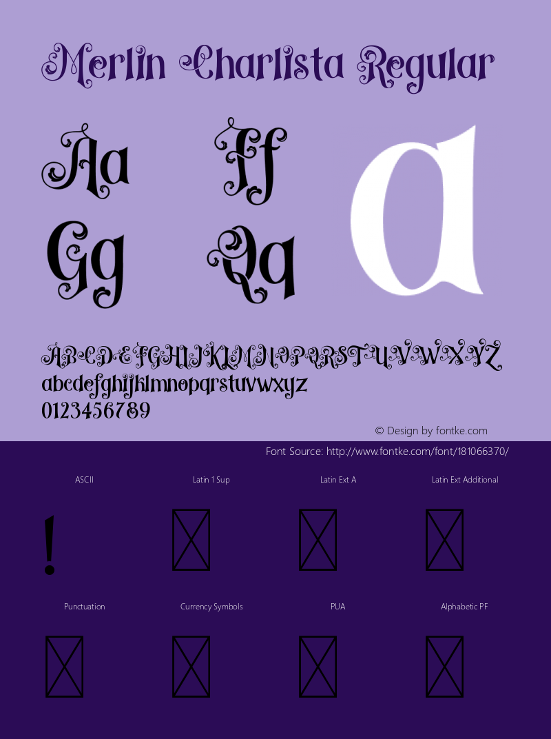 Merlin Charlista Version 1.006;Fontself Maker 3.5.7图片样张