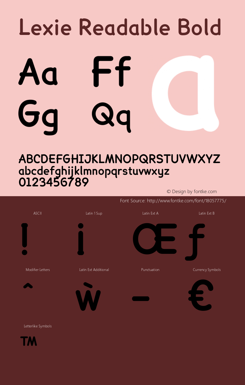 Lexie Readable Bold Lexie Readable Bold (v 5.2) by Keith Bates   •   © 2015   www.k-type.com图片样张