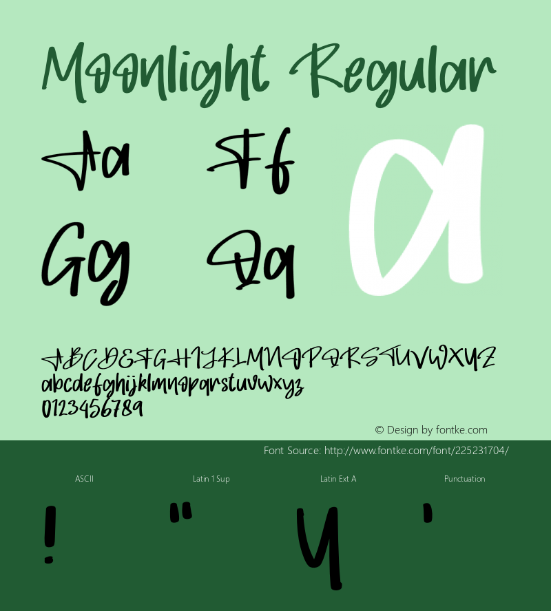 Moonlight Regular Version 1.001;Fontself iOS v1.0.6图片样张