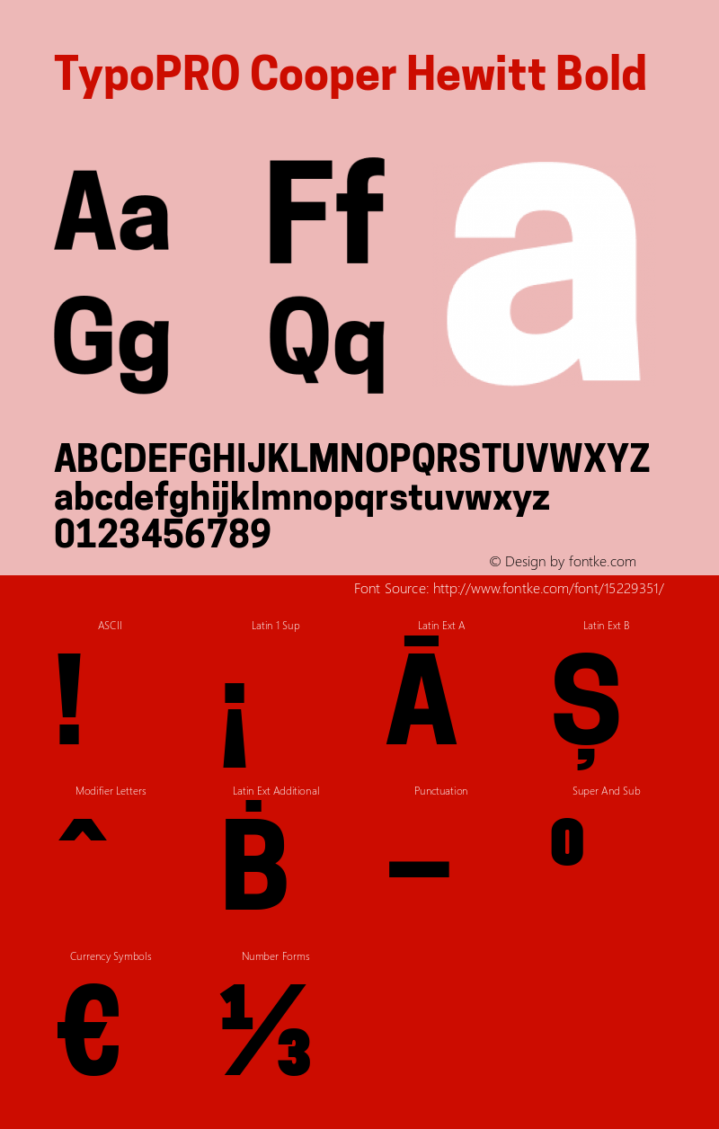 TypoPRO Cooper Hewitt Bold 1.000图片样张