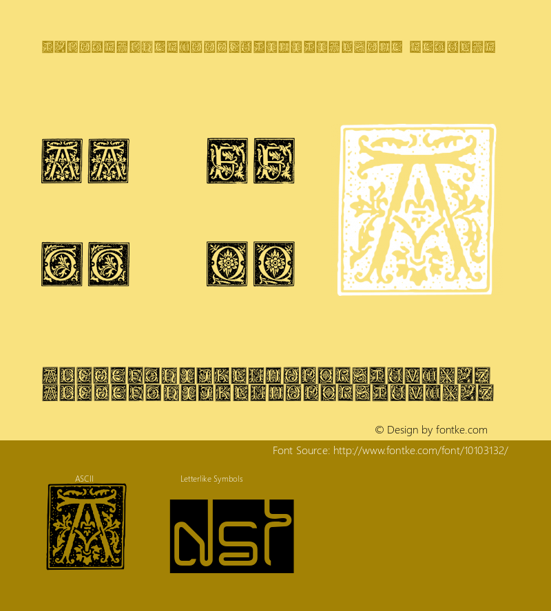 TypographerWoodcutInitialsOne Regular Version 1.1; 2002图片样张