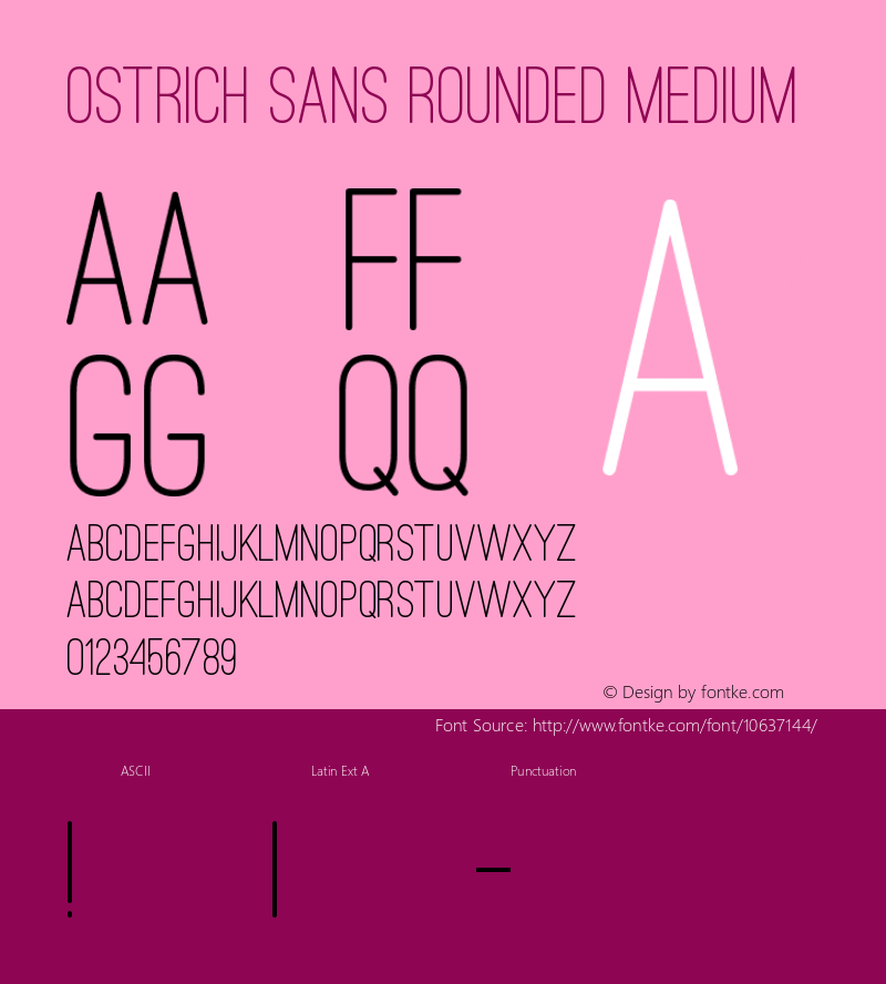 Ostrich Sans Rounded Medium Version 1.001图片样张