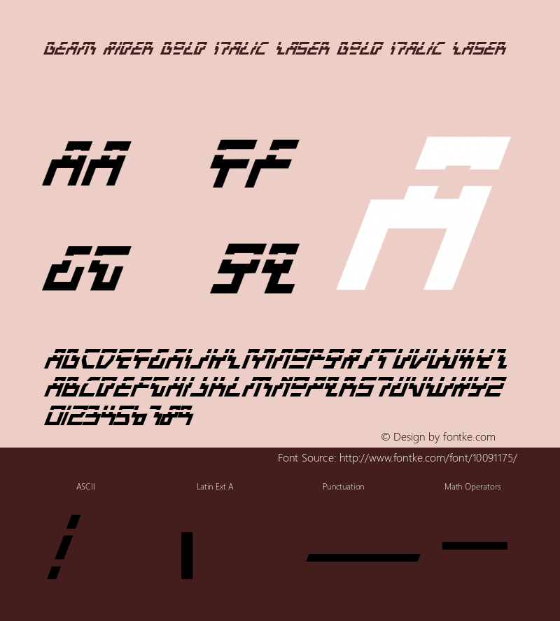 Beam Rider Bold Italic Laser Bold Italic Laser 1图片样张