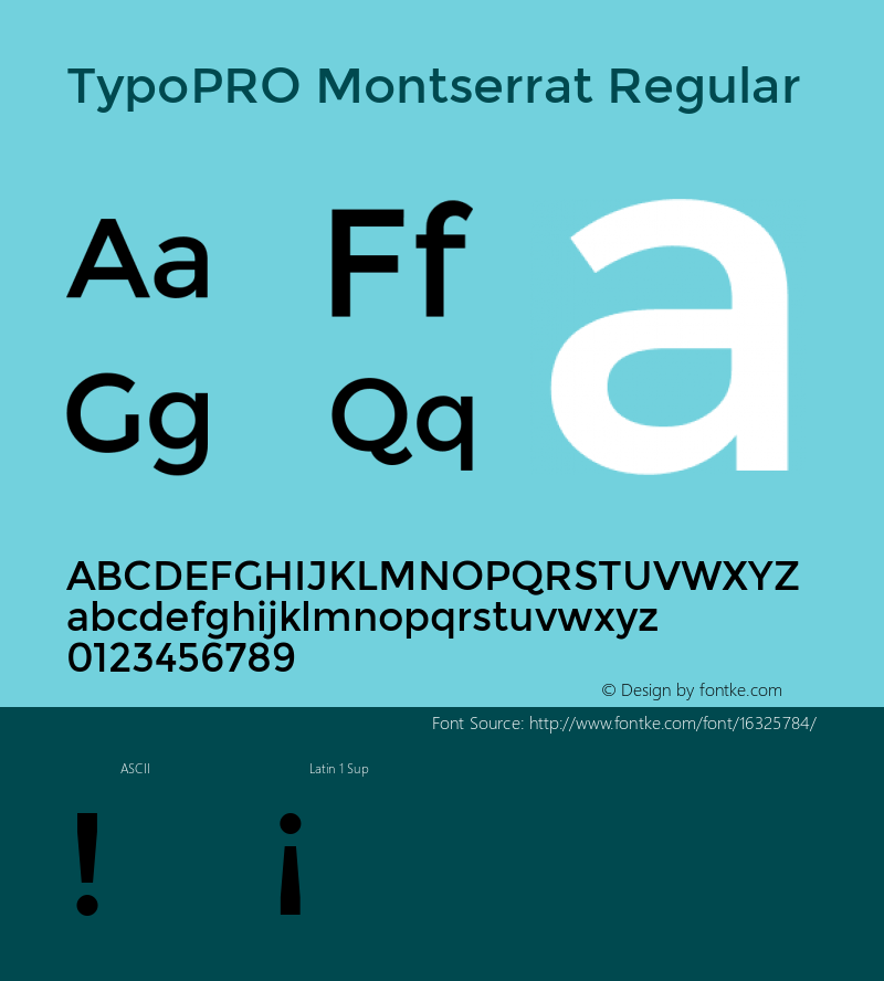 TypoPRO Montserrat Regular Version 2.001图片样张