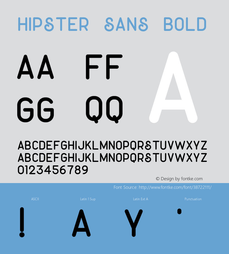 Hipster Sans Bold Version 1.002;Fontself Maker 3.3.0图片样张