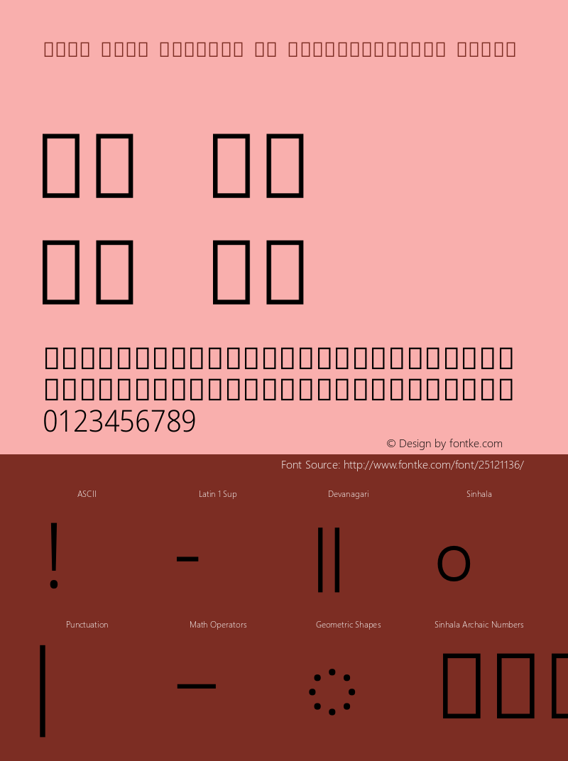 Noto Sans Sinhala UI SemiCondensed Light Version 2.000图片样张