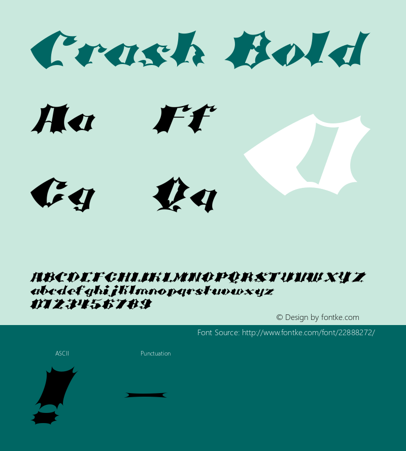 Crash Bold Macromedia Fontographer 4.1J 02.7.25图片样张