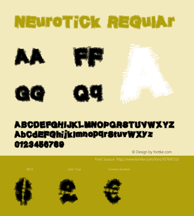NeuroTick Regular Version 1.00 August 10, 2014, initial release图片样张