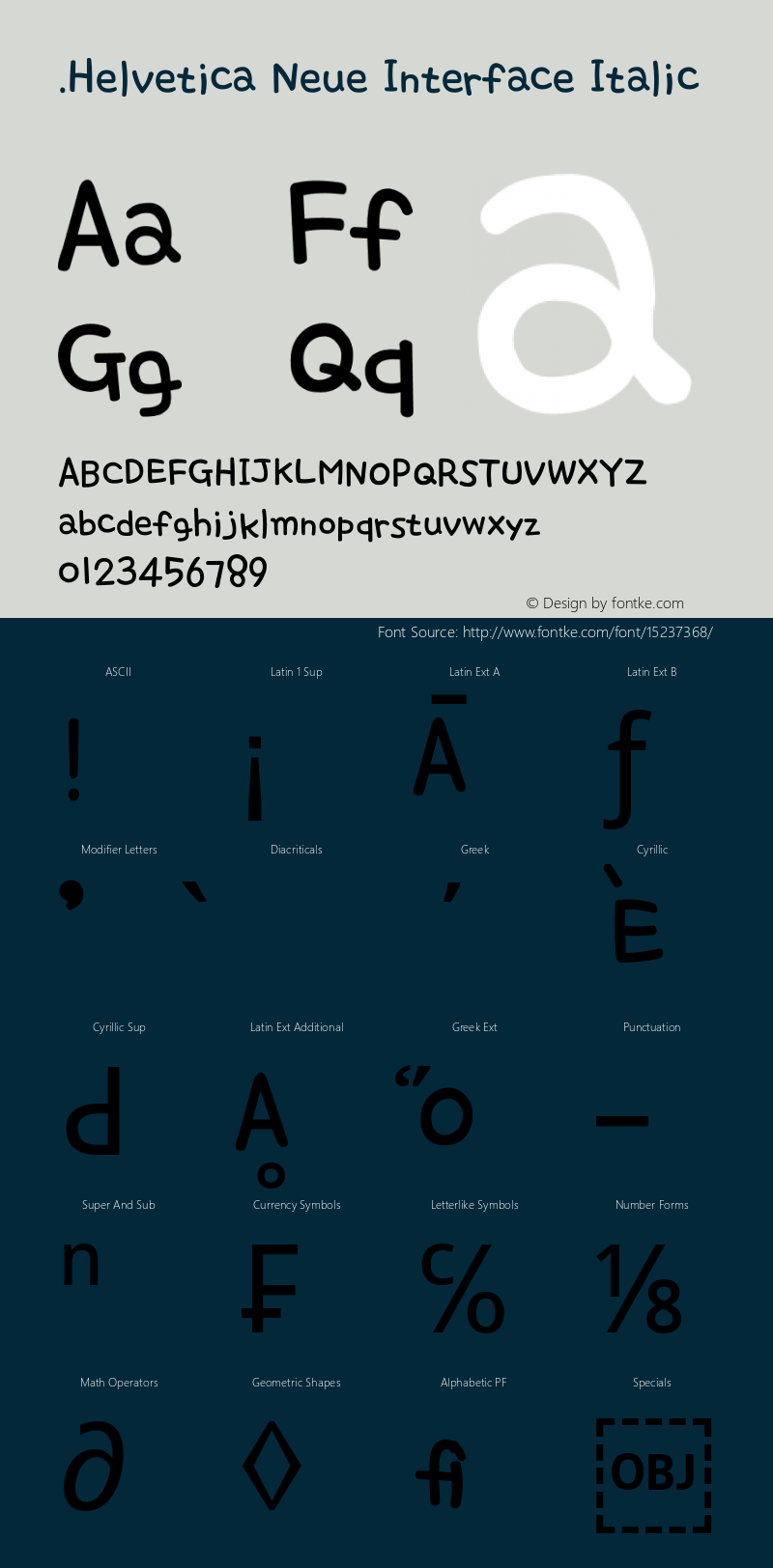 .Helvetica Neue Interface Italic 10.0d35e1图片样张