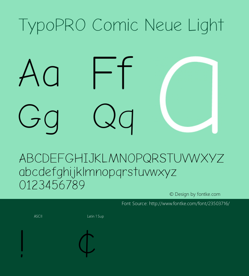 TypoPRO Comic Neue Light Version 1.000图片样张