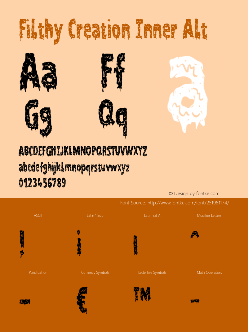 FilthyCreationInnerAlt Version 1.002;Fontself Maker 3.5.8图片样张