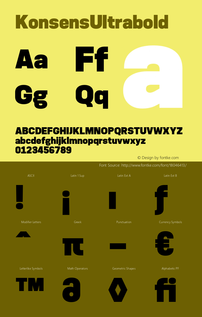 KonsensUltrabold ☞ Version 001.000;com.myfonts.hubertjocham.konsens.ultrabold.wfkit2.3omh图片样张