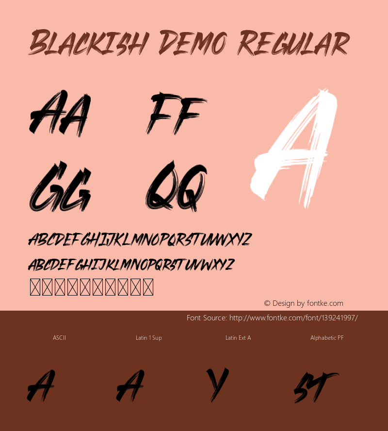 Blackish Demo Version 1.003;Fontself Maker 3.5.4图片样张