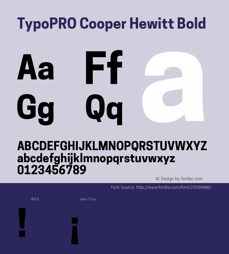 TypoPRO Cooper Hewitt 1.000图片样张