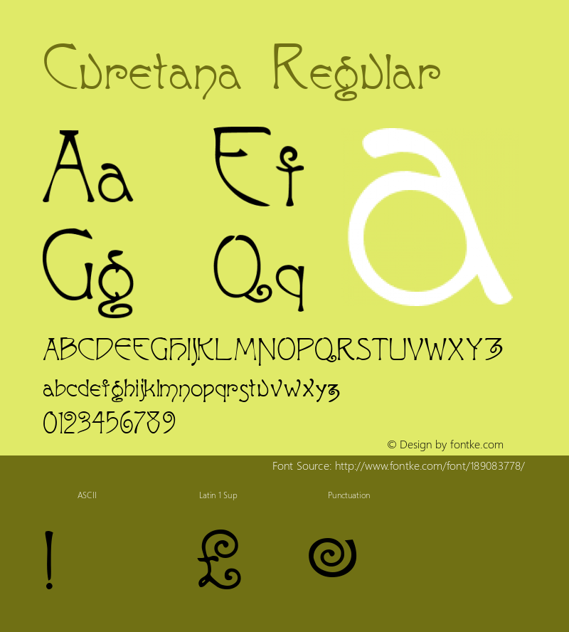 Curetana Altsys Fontographer 4.0.3 10/4/97图片样张