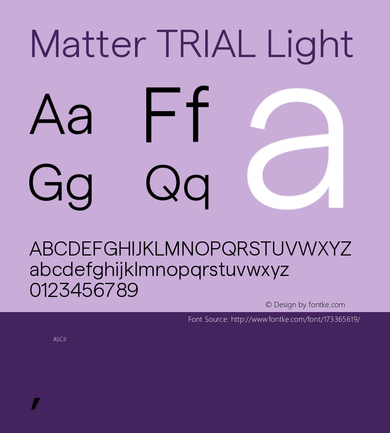 Matter Light Version 1.001;PS 001.001;hotconv 1.0.88;makeotf.lib2.5.64775图片样张