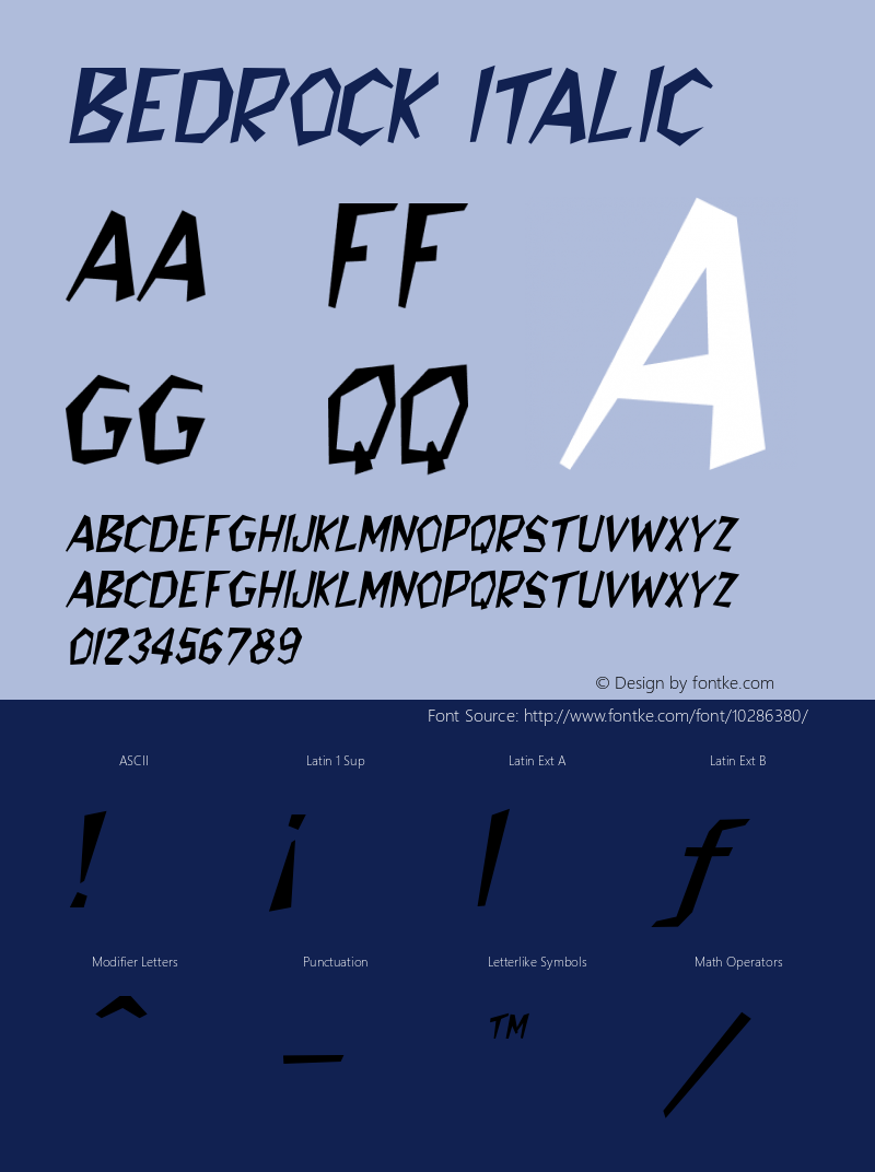 Bedrock Italic The WSI-Fonts Professional Collection图片样张