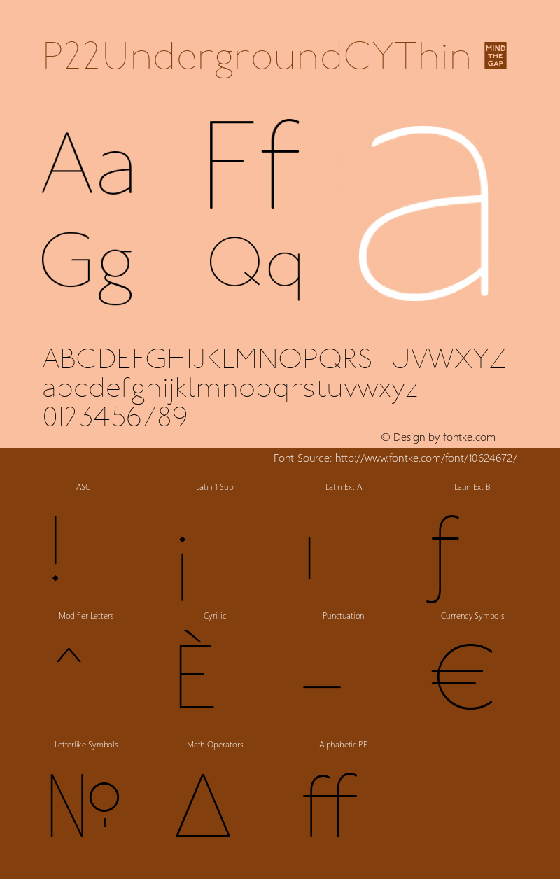 P22UndergroundCYThin ☞ Version 3.000;com.myfonts.p22.underground-basic.cy-thin.wfkit2.46ua图片样张