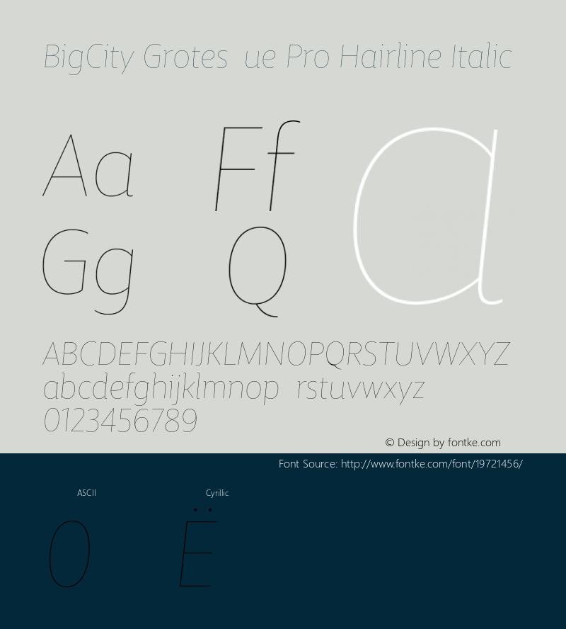 BigCity Grotesque Pro Hairline Italic 图片样张