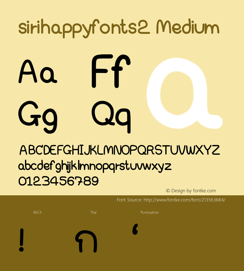 sirihappyfonts2 Version 001.000图片样张