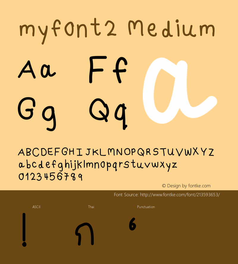 myfont2 Version 001.000图片样张