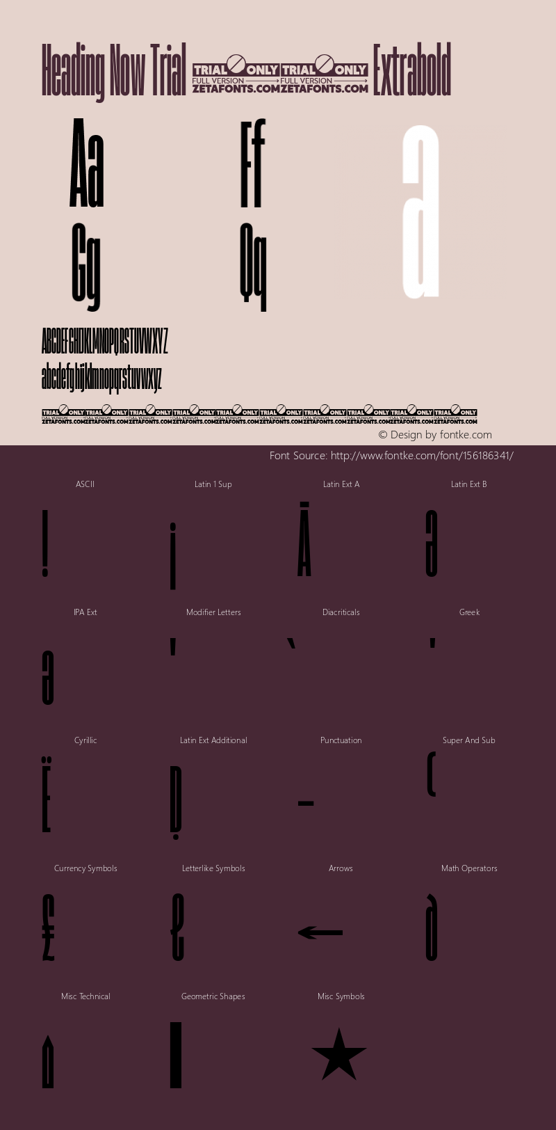 Heading Now Trial 07 Extrabold Version 1.001图片样张