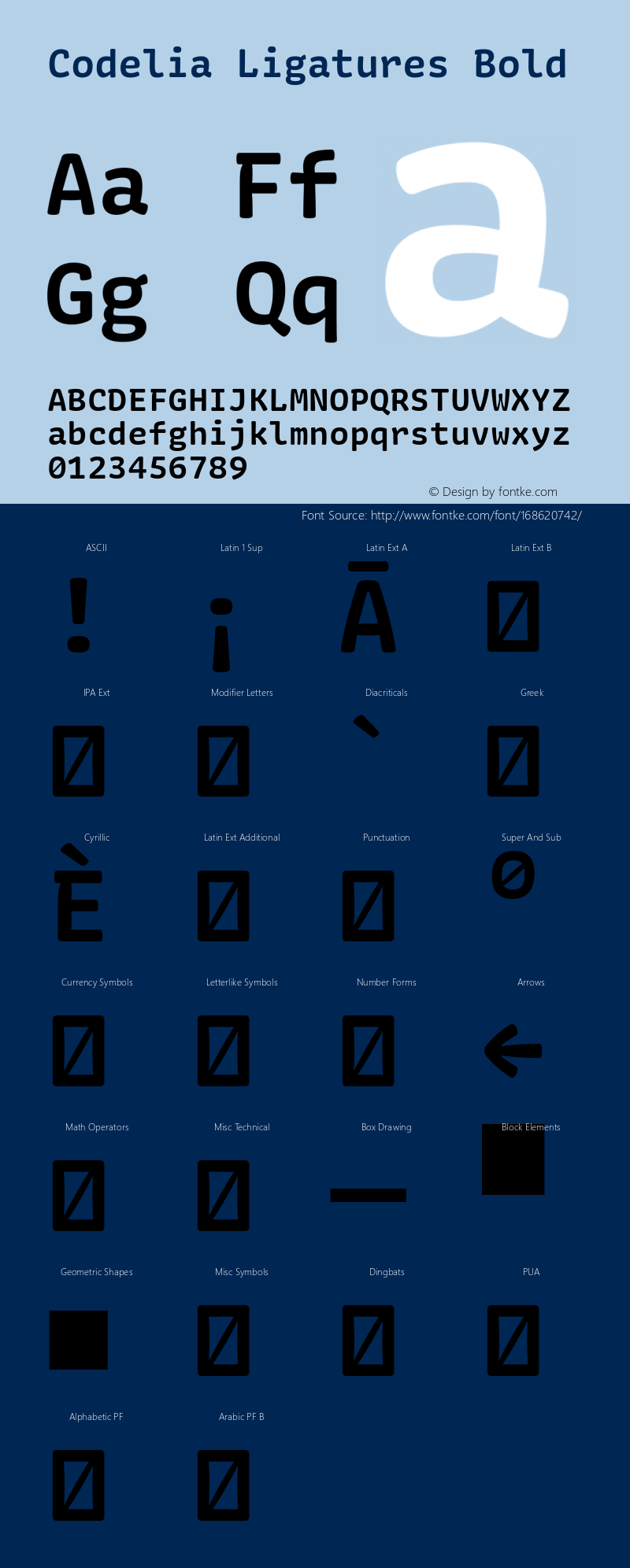 Codelia Ligatures Bold 1.000 | web-TT图片样张