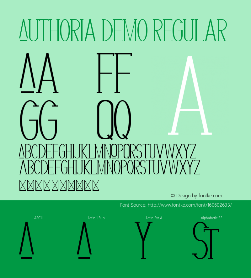 Authoria Demo Version 1.001;Fontself Maker 3.5.1图片样张