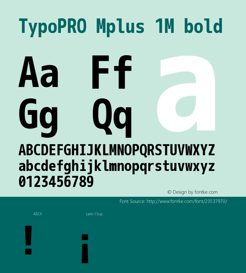 TypoPRO Mplus 1M bold 图片样张