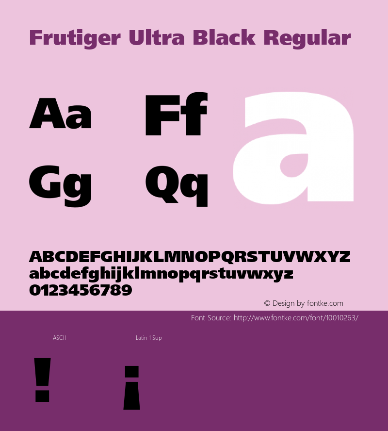 Frutiger Ultra Black Regular 0.999; 05-05-92图片样张