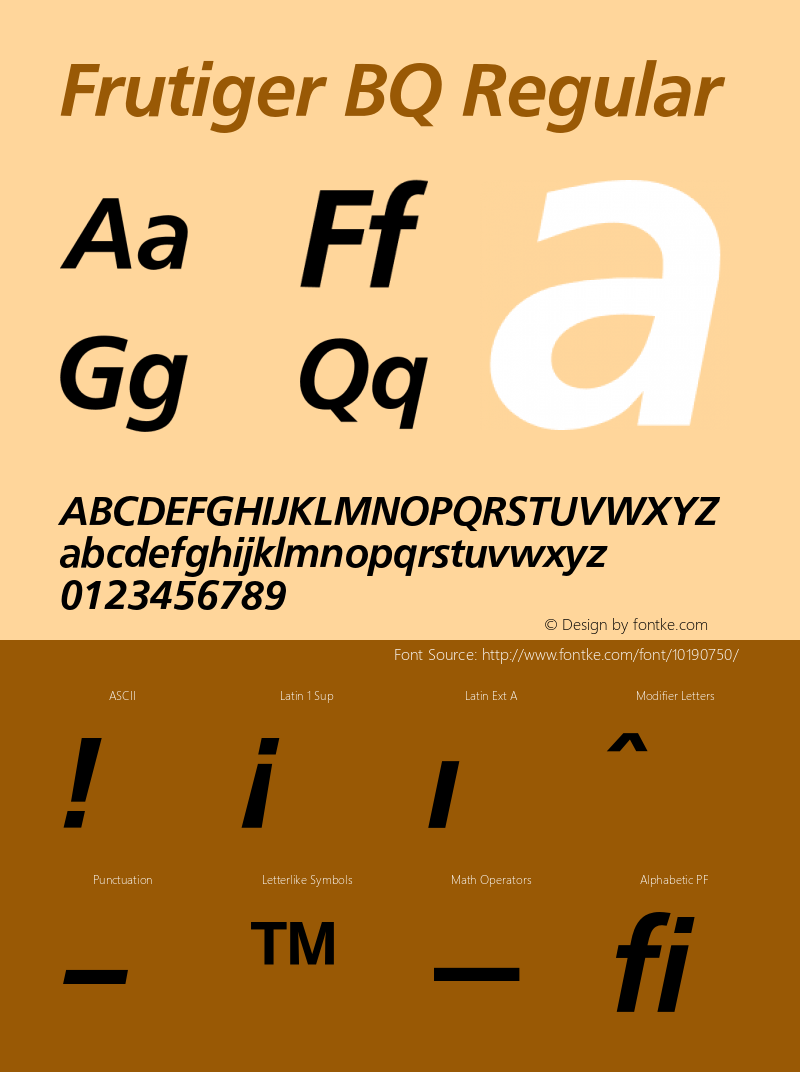 Frutiger BQ Regular 001.000图片样张